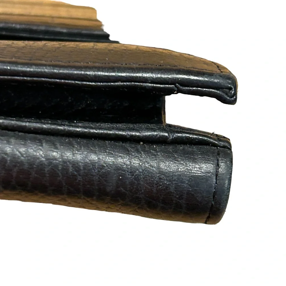 Brighton Black Croc-Embossed Leather Crossbody Key & Card Holder
